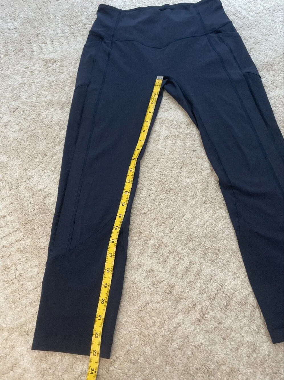 Lululemon Athletica Blue High-Rise Performance Leggings 7/8 Size 8 - Picture 4 of 5